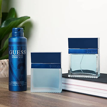 GUESS Fragrance Seductive Homme Blue Eau De Toilette Spray for Men, 3.4 fl oz