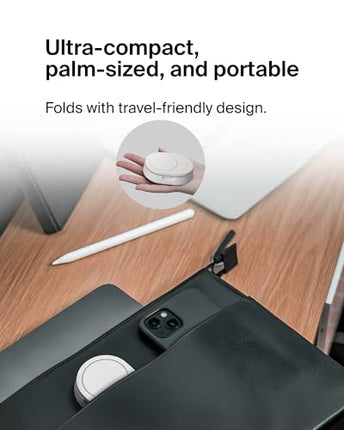 Belkin BoostCharge Pro 15W Convertible Magnetic Charging Stand, MagSafe-Compatible Fast Qi2 Charger for Apple iPhone 15, 15 Plus, 15 Pro, 15 Pro Max, iPhone 14 & 13, Apple Airpods Pro, & More - White