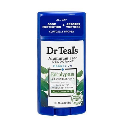 Dr. Teals Deodorant Variety Gift Set (2 Pack, 2.65oz Ea.) - Eucalyptus, & Coconut Oil - Essential Oils, Shea Butter & Magnesium Help Absorb Moisture & Keep Skin Clean & Healthy