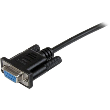 StarTech.com 1m Black DB9 RS232 Serial Null Modem Cable F/F - DB9 Female to Female - 9 pin RS232 Null Modem Cable - 1 meter, Black