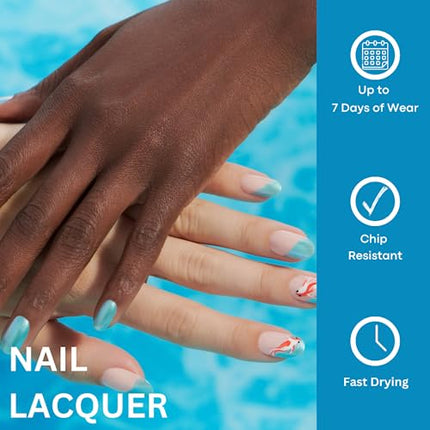 Buy OPI Nail Lacquer, Sheer & Soft Pearl Finish Blue Nail Polish, Up to 7 Days of Wear, Chip Resistant & in India