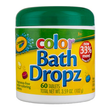 Crayola Bath Dropz 3.59 oz 60 Tablets (Pack of 2)