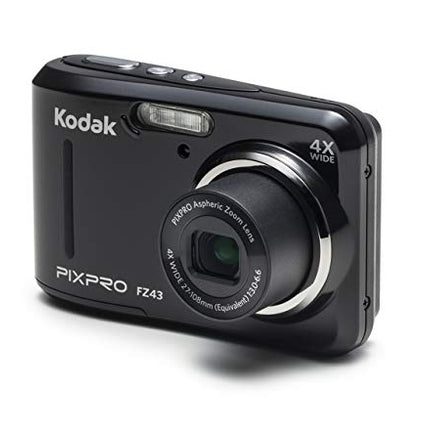 Kodak PIXPRO Friendly Zoom FZ43-BK 16MP Digital Camera with 4X Optical Zoom and 2.7" LCD Screen (Black)