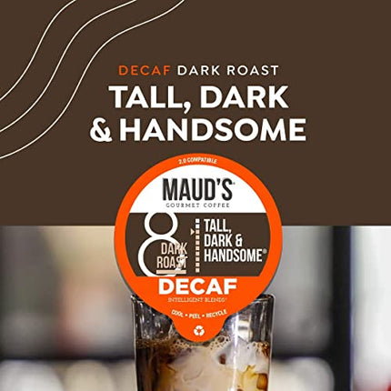 Buy Maud's Decaf Dark Roast Coffee Pods, 100 ct | Decaffeinated Tall, Dark & Handsome Blend | 100% Arabica Coffee | in India