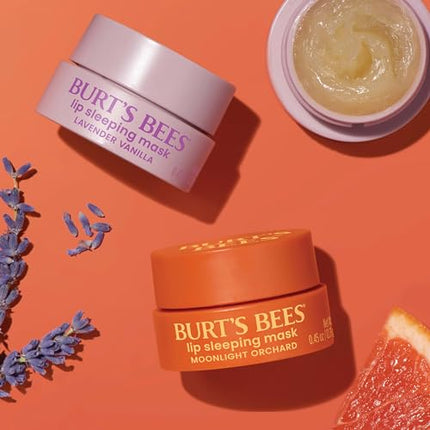 Burt’s Bees Lavender Vanilla Lip Sleeping Mask, With Hyaluronic Acid and Squalane Moisturizer To Instantly Hydrate Lips, Overnight Lip Mask, Lip Treatment, 0.45 oz.