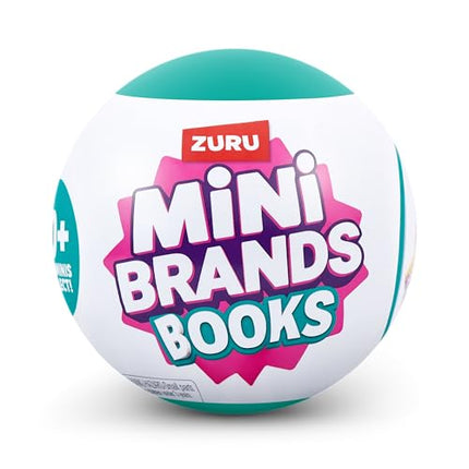Mini Brands Books Capsule by ZURU Real Miniature Book Brands Collectible Toy, Capsules of 5 Mystery Miniature Books with Real readable Pages and Accessories for Kids, Teens, Adults (Single Capsule)