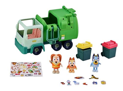 Bluey Garbage Truck - 2.5", Bingo, and Bin Man poseable Figures with Playset | Amazon Exclusive