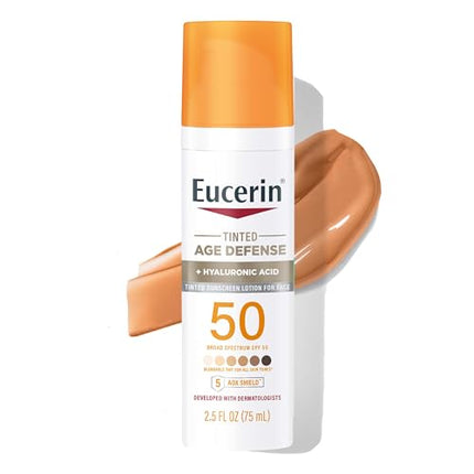 Buy Eucerin Sun Tinted Age Defense SPF 50 Face Sunscreen Lotion, 2.5 Fl Oz Bottle in India