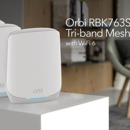 buy Netgear RBK763S-100NAS Orbi Tri-Band WiFi 6 Mesh System Router + 2 Satellites in India