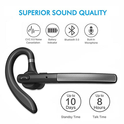 buy BlueFit Bluetooth Headset Bluetooth Earpiece for Cellphones Wireless Blue Tooth 5.0 Head Set in India