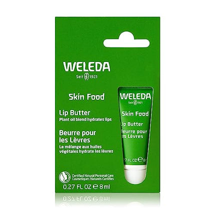Weleda Skin Food Lip Butter, 0.27 Ounce, Plant Rich Moisturizing Lip Care with Sunflower Seed Oil, Chamomile and Calendula