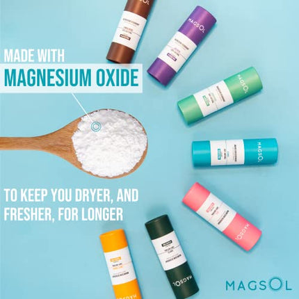MAGSOL Natural Deodorant for Men & Women - Mens Deodorant with Magnesium - Perfect for Ultra Sensitive Skin, Aluminum Free Deodorant for Women, Baking Soda Free 3.2 oz (Sandalwood)