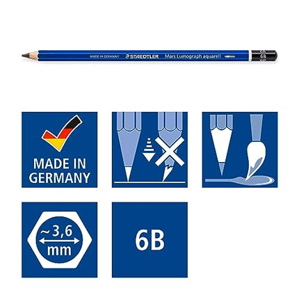 Buy STAEDTLER Hexagonal Pencils Made in Germany Watercolour 6er Sortierung blue in India India