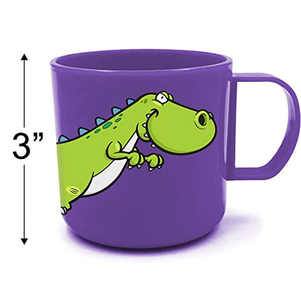 buy ArtCreativity Dinosaur Mugs for Kids, Set of 4, Plastic Dino Cups in Assorted Colors & Designs in India