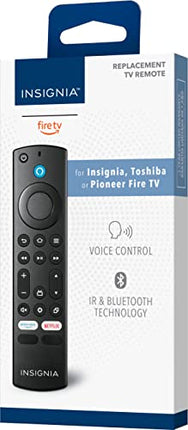 Insignia - Fire TV Replacement Remote for Insignia and Toshiba - Black