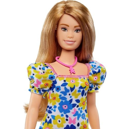 Barbie Fashionistas Doll # 208, Doll with Down Syndrome Wearing Floral Dress, Created in Partnership with The National Down Syndrome Society