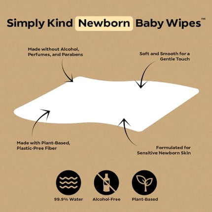 Buy DYPER Plastic-Free Newborn Baby Wipes | 99.9% Water Baby Wipes | 100% Plant-Based | Unscented in India