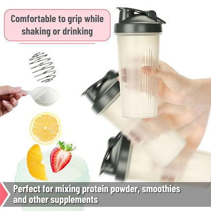 Mr. Pen- Shaker Bottles for Protein Mixes, 28 oz, 2 Pack, 2 Colors, Protein Shaker Bottle with Wire Whisk Ball, Shaker Cup, Mixer Bottle, Protein Shake Bottles, Protein Bottle, Protein Shake Bottle