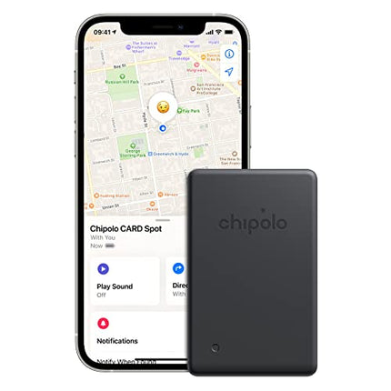 Chipolo CARD Spot - Wallet Tracker, Bluetooth Finder for Wallet - Works only on iPhones with The Find My app