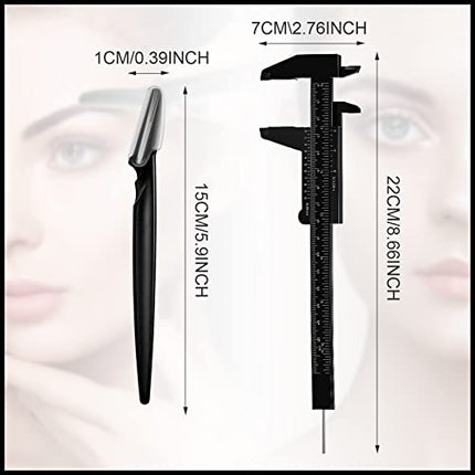 Buy 6 Pieces Tattoo Eyebrow Ruler 3 Point Positioning Ruler Mini Caliper Double Scale Vernier Caliper in India.