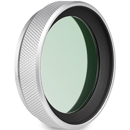 Haoge LUV-X54W Metal Lens Hood with MC UV Protection Multicoated Ultraviolet Lens Filter for Fujifilm X100VI Fuji X100V Camera Silver
