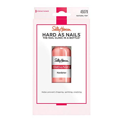 Sally Hansen Hard As Nails® Natural Tint, Nail Strengthener, 0.45 Fluid Ounces,Nail Hardener, Nail Polish, Nail Strengthening Polish, Color Nail Polish, Rosy Tint, Base Coat