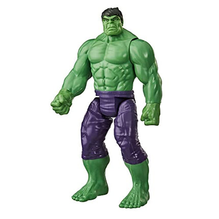 Avengers Marvel Titan Hero Series Blast Gear Deluxe Hulk Action Figure, 12-Inch Toy, Inspired by Marvel Comics, for Kids Ages 4 and Up , Green