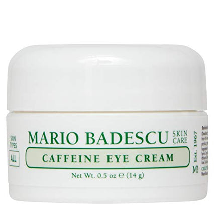 Mario Badescu Caffeine Eye Cream for All Skin Types | Visibly Decreases Dark Circles and Under Eye Bags, Formulated with Caffeine & Squalane, 0.5 Oz (Pack of 1)