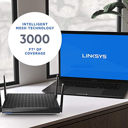 buy Linksys Mesh WiFi 6 Router, Dual-Band, 3,000 Sq. ft Coverage, 40+ Devices, High-Speed Router for Streaming & Gaming, Speeds up to (AX6000) - MR9610 in India