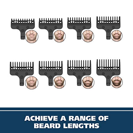 Wahl Aqua Blade Rechargeable Wet/Dry Lithium-Ion Deluxe Beard Trimmer for Men - Interchangeable Heads for Detailing, Hair, Mustache and Body Grooming - Model 9899-100