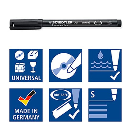 Buy Staedtler Lumocolor Permanent Marker Pen, 0.4mm, Refillable, Black 313-9 in India India