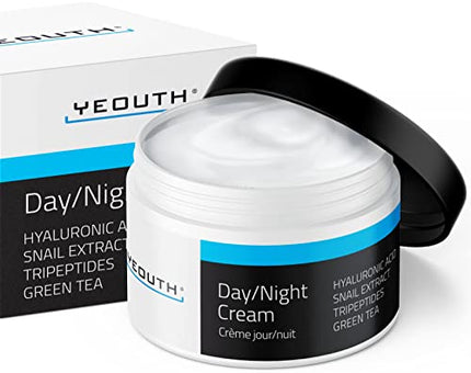 YEOUTH Day Night Cream for Face with Hyaluronic Acid & Snail Mucin, Moisturizer Face Cream, Anti Aging Face Moisturizer for Women 4oz