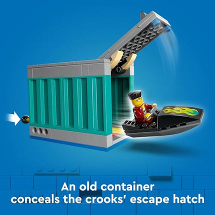 buy LEGO City Police Speedboat and Crooksâ€™ Hideout Boat Toy, Fun Gift for Boys, Girls and Kids Ages 6 in India