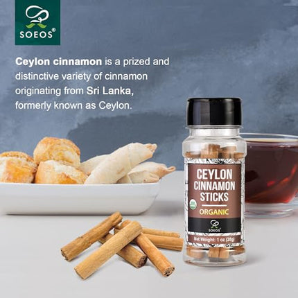 Buy Soeos Organic Ceylon Cinnamon Sticks, Cinnamon, Ground Cinnamon, Cinnamon Sticks, 100% Raw, Non- in India