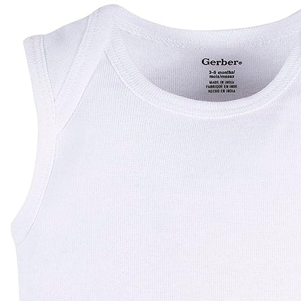 Buy Gerber Unisex Baby Multi-Pack Sleeveless Onesies Bodysuit White 3-6 Months in India