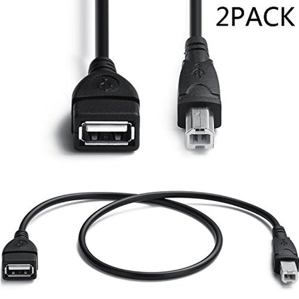 Buy AMUU 2 Pack USB 2.0 Cables A Female to USB B Male Cable for Printer Cables Length is 20 inches A/F in India