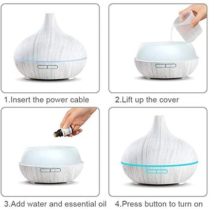 Buy Parallel Industries 550ml White Ultimate Ultrasonic Aromatherapy Essential Oil Diffuser in India