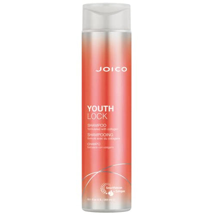 Joico YouthLock Shampoo Formulated With Collagen | Youthful Body & Bounce | Reduce Breakage & Frizz | Soften & Detangle Hair | Boost Shine | Sulfate Free | With Arginine | 10.1 Fl Oz