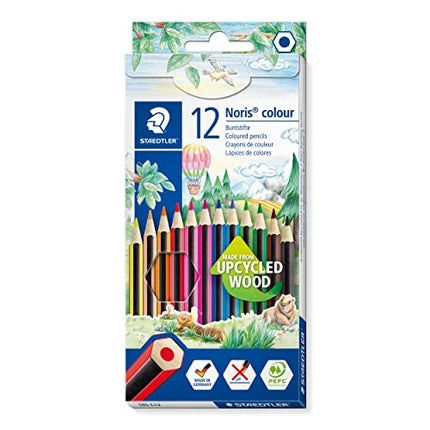 Staedtler 185 C12 Noris Colour Colouring Pencils, Assorted Colours, Pack of 12