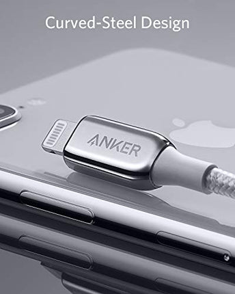 Anker Powerline+ III Lightning to USB A Cable, (3ft MFi Certified), USB Charging/Sync Lightning Cord Compatible with iPhone 11 / Xs MAX/XR/X / 8/7 / iPad and More (Silver)