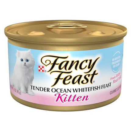 Buy Purina Fancy Feast Tender Ocean Whitefish Feast Wet Kitten Food - (Pack of 24) 3 oz. Cans in India India