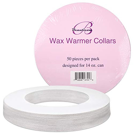 Beauticom (50 Pieces) Wax Warmer Universal Protective Collars Ring for 14oz Wax Can