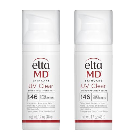 Buy EltaMD UV Clear Face Sunscreen, SPF 46 Oil Free Sunscreen with Zinc Oxide, Protects and Calms Sensit in India