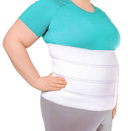 BraceAbility Plus Size Abdominal Binder for Post Surgery Recovery - Bariatric Stomach Hernia Belt, Post Partum Waist Binder, Diastasis Recti Obese Belly Support Band for Big Men and Women (4XL 12")