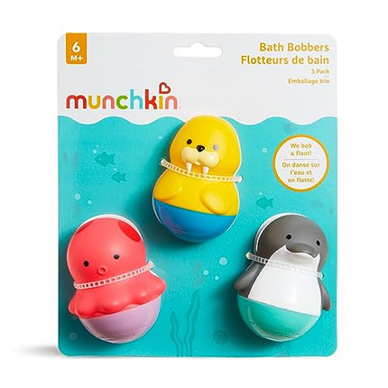 Munchkin® Bath Bobbers Mold Free Baby and Toddler Bath Toy, 6+ Months, Dolphin/Walrus/Octopus