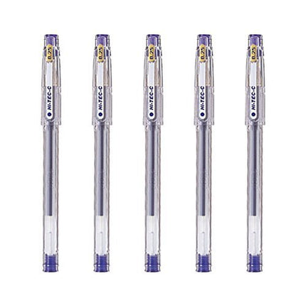 Pilot Hi-Tec-C 025 Gel Ink Pen, Hyper Fine Point 0.25mm, Blue Ink, LH-20C25, Value Set of 5