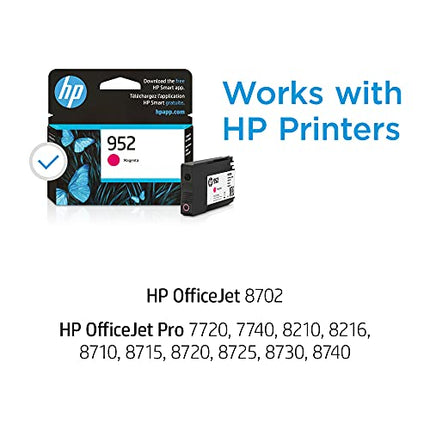 Buy HP 952 Magenta Ink Cartridge | Compatible with HP OfficeJet Printers | Made for India