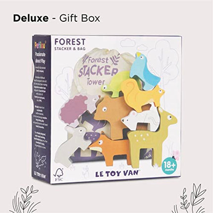 buy Le Toy Van - Wooden Petilou Forest Stacker Puzzle & Bag Educational Balancing Activities Toy in India