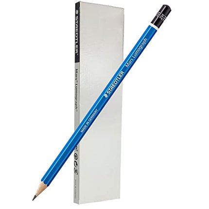 STAEDTLER Mars Lumograph 2H Graphite Art Drawing Pencil, 6 Pencils