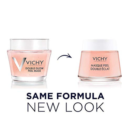 Vichy Mineral Double Glow Peel Face Mask with Exfoliating AHA Fruit Acids, Oil-Free Face Mask to Refine and Illuminate Skin, Paraben-Free